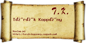 Török Koppány névjegykártya